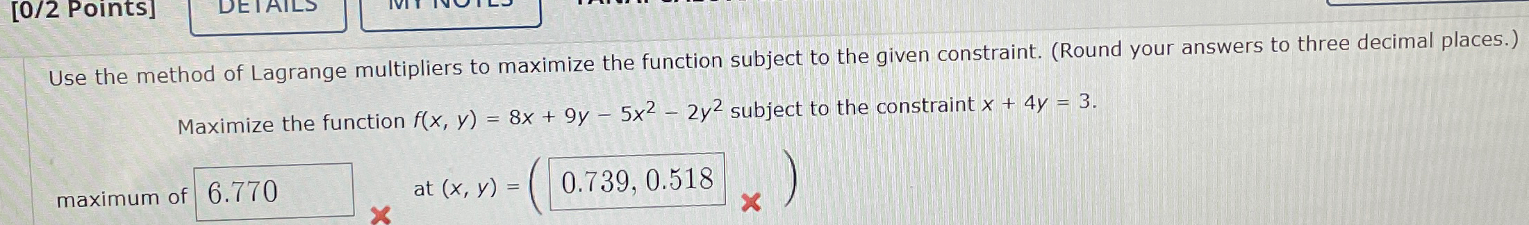 Solved Use the method of Lagrange multipliers to maximize | Chegg.com