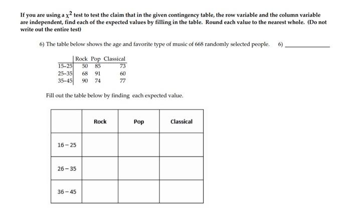 Solved If you are using a x? test to test the claim that in | Chegg.com