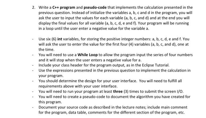 please only write a pseudocode for question 2 please | Chegg.com