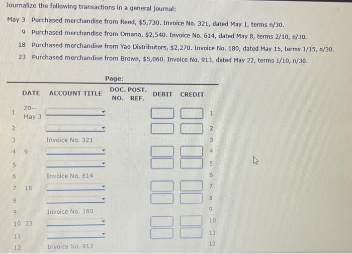solved-journalize-the-following-transactions-in-a-general-chegg