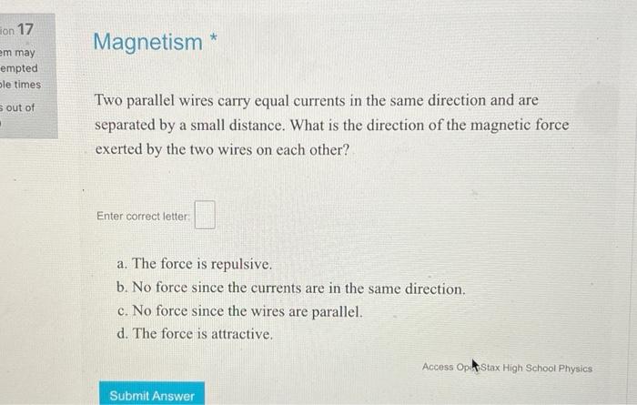 Solved Two parallel wires carry equal currents in the same | Chegg.com