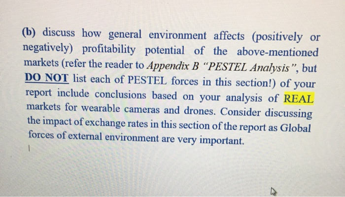 Solved Appendix B "PESTEL Analysis" Based On Your Analysis | Chegg.com