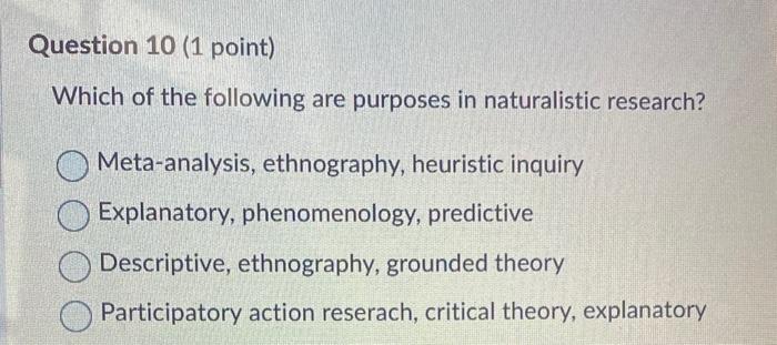 Solved Question 10 (1 point) Which of the following are | Chegg.com