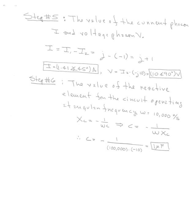 Solved A) Given For the AC circuit in the frequency domain | Chegg.com