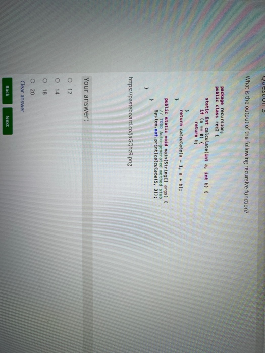 Solved QUOSLIUITS What is the output of the following | Chegg.com
