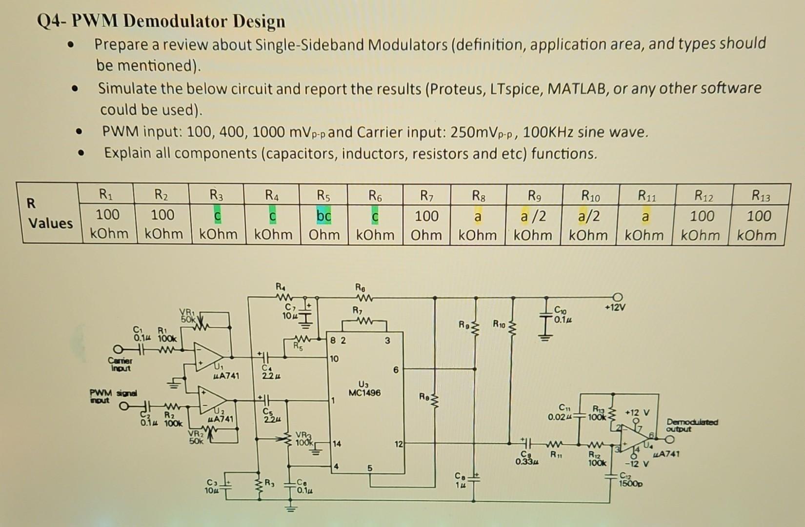 Pwm Demodulator Circuit Diagram Demodulator Envelope Stages