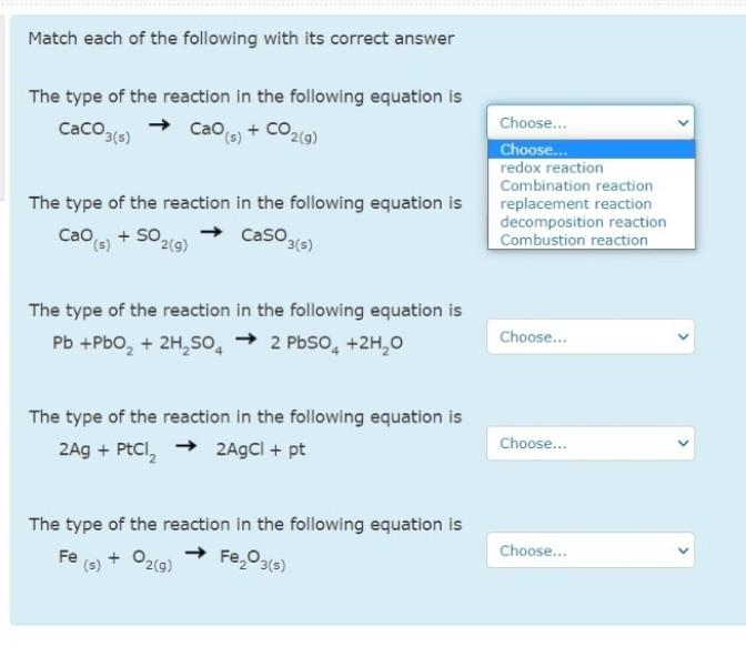 Solved on 8 8 Match each of the following with its correct | Chegg.com
