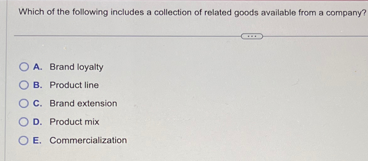 Solved Which of the following includes a collection of | Chegg.com