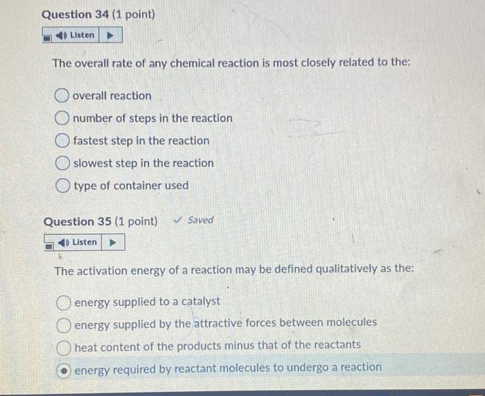 Solved Question 34 (1 point) Listen The overall rate of any | Chegg.com