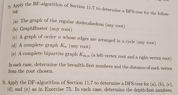 Question 76 Answer question 76 using parts a-e from question 75. | Chegg.com
