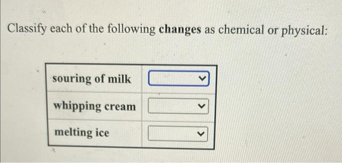 solved-classify-each-of-the-following-changes-as-chemical-or-chegg