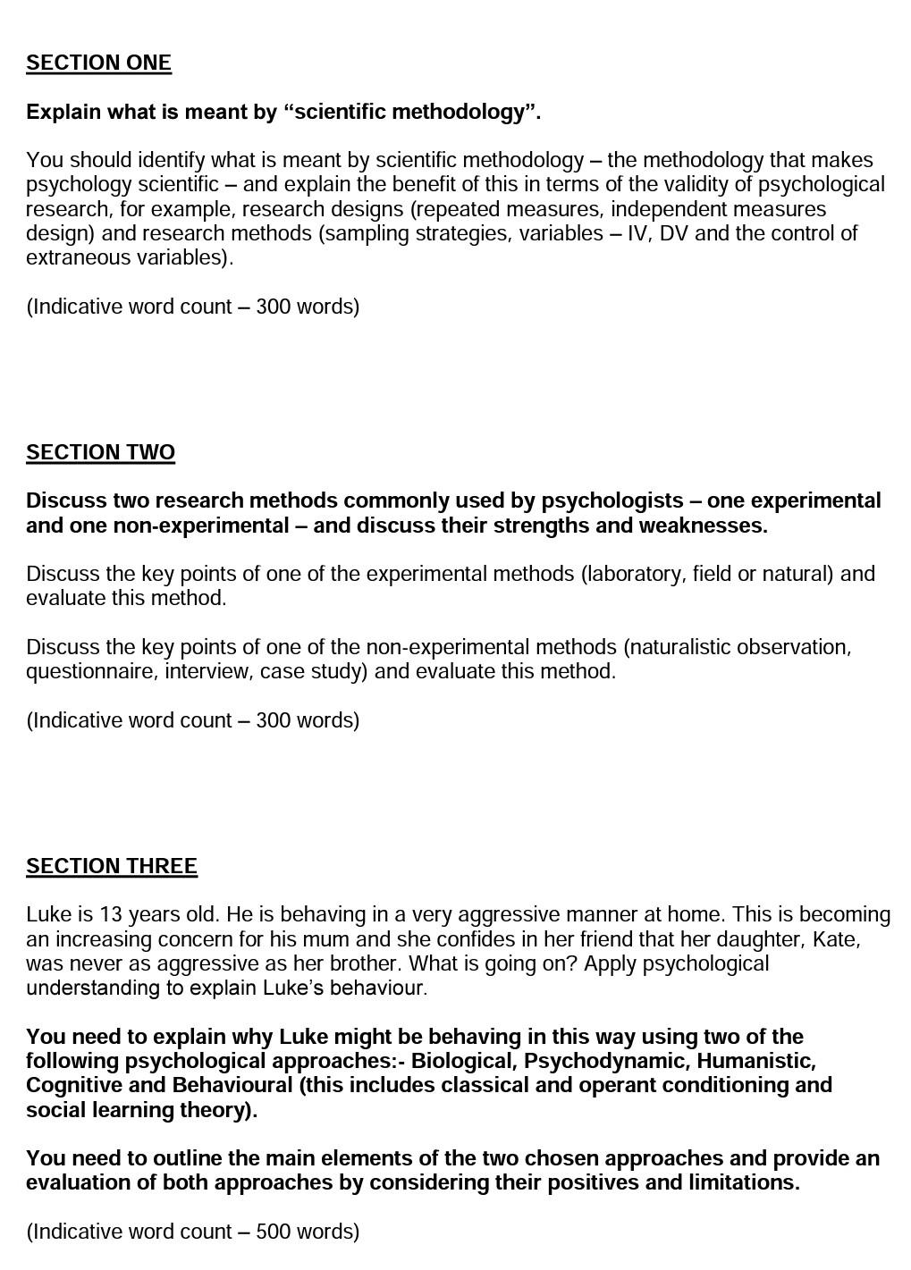 write an academic report that demonstrates your understanding of psychological research