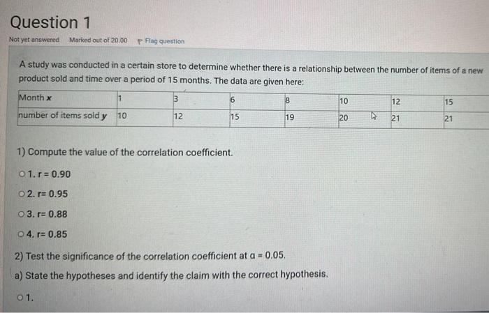 Solved A study is conducted to determine the relationship | Chegg.com