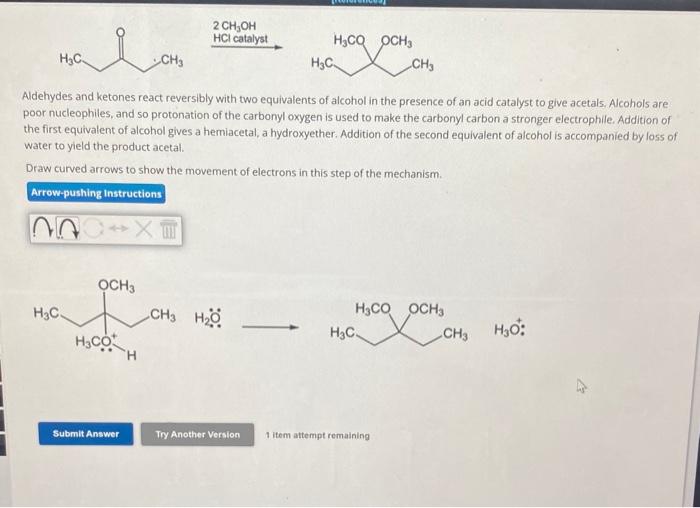 Solved Aldehydes And Ketones React Reversibly With Two | Chegg.com