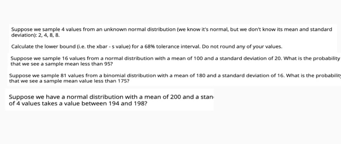Solved Suppose We Sample 4 Values From An Unknown Normal Chegg Com