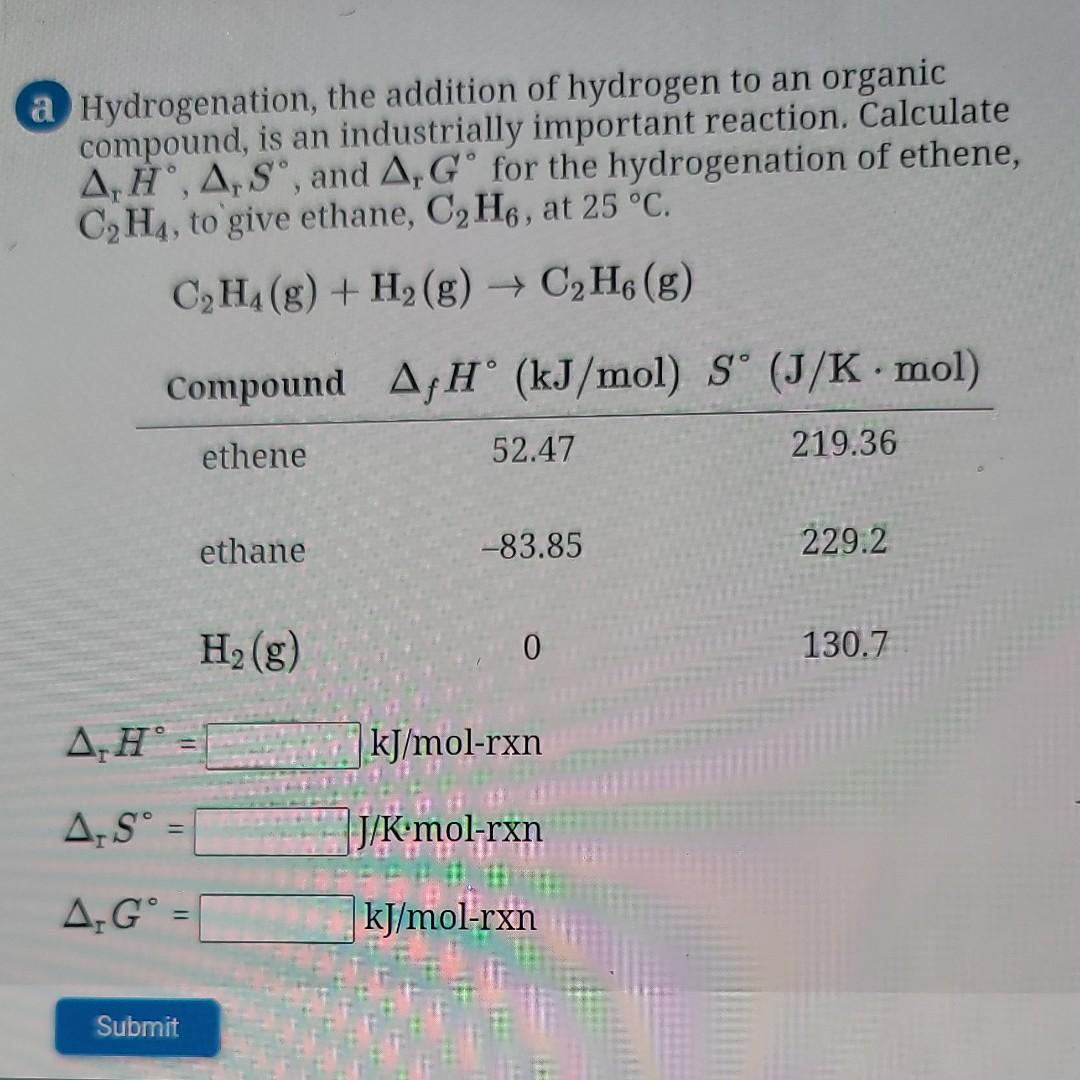 Solved Is the combustion of ethane, C2H6, product-favored at | Chegg.com