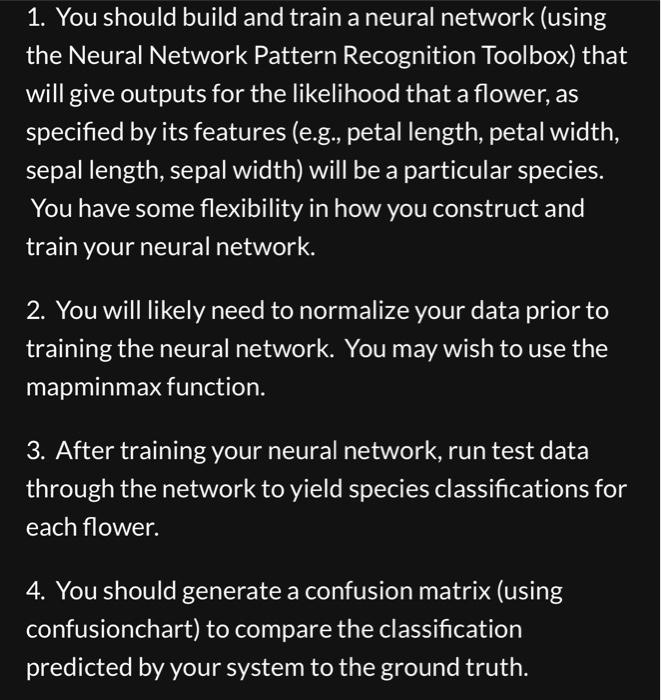 Solved 1. You Should Build And Train A Neural Network (using | Chegg.com