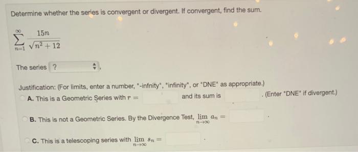 Solved Determine whether the series is convergent or | Chegg.com