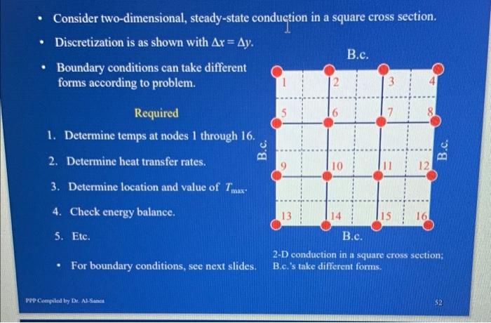 Solved . . Consider two-dimensional, steady-state conduction | Chegg.com