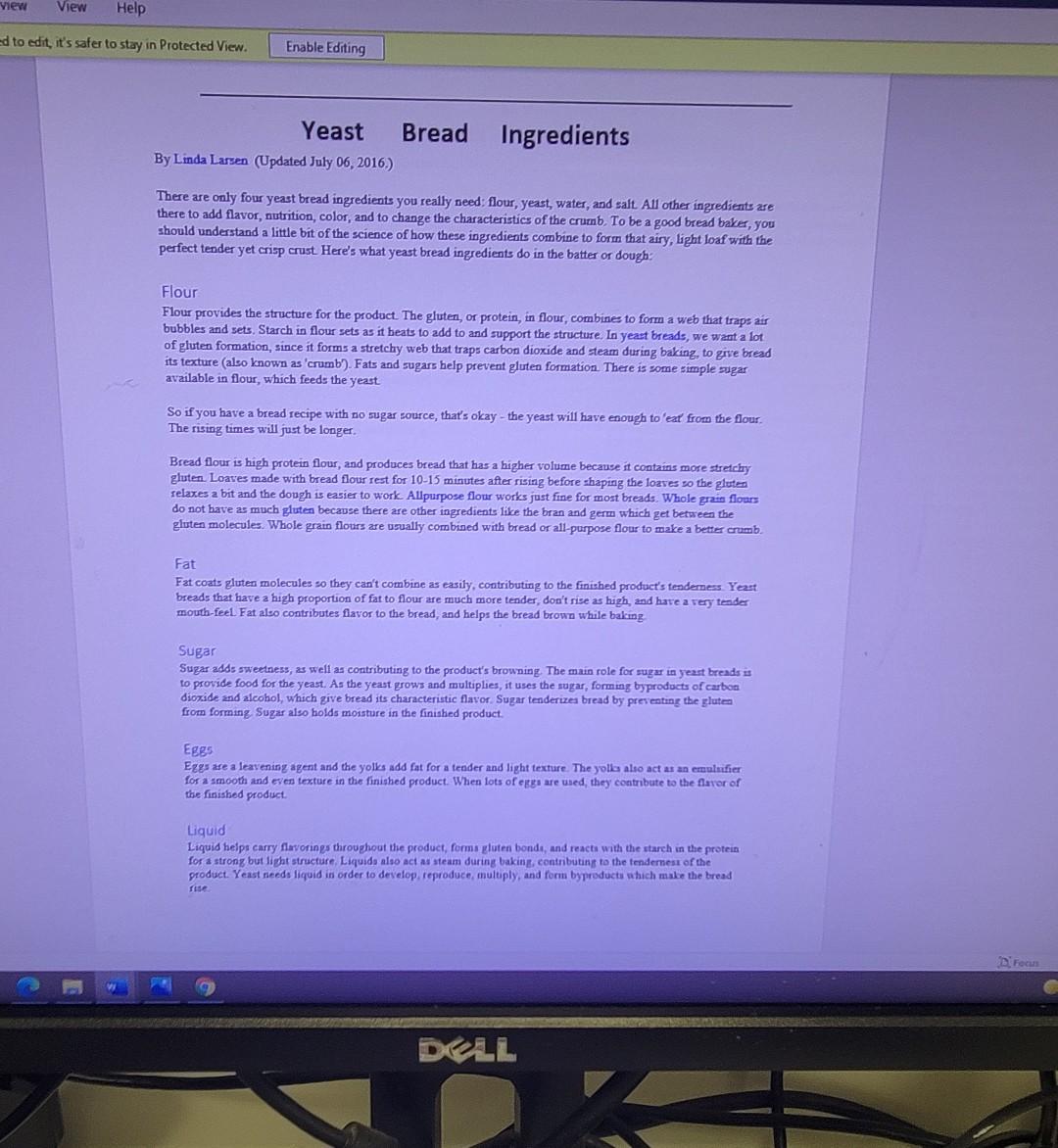 GENERAL BIOLOGY PRE-LAB #/ PR YEAST and the ART of | Chegg.com