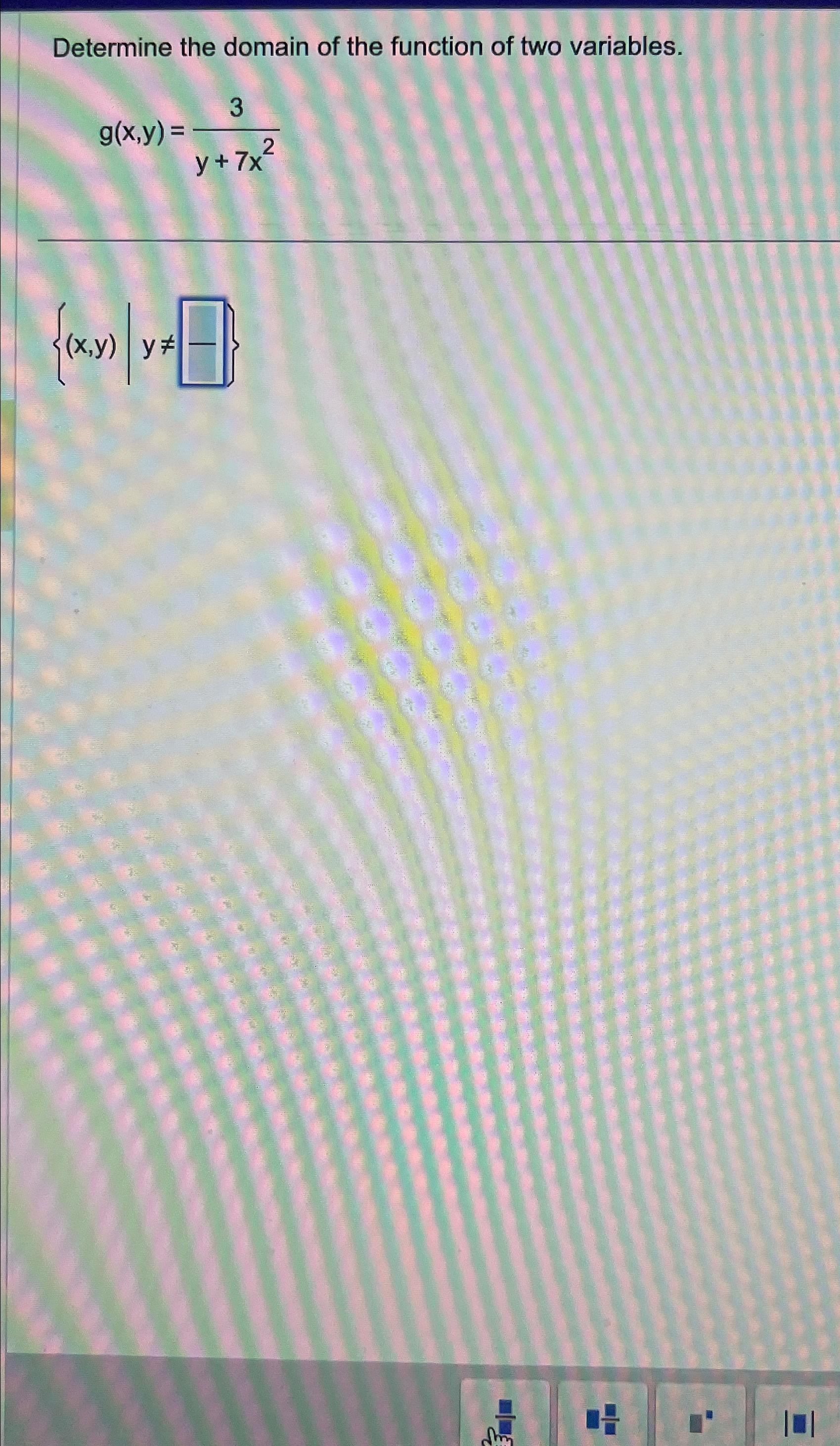 Solved Determine the domain of the function of two | Chegg.com