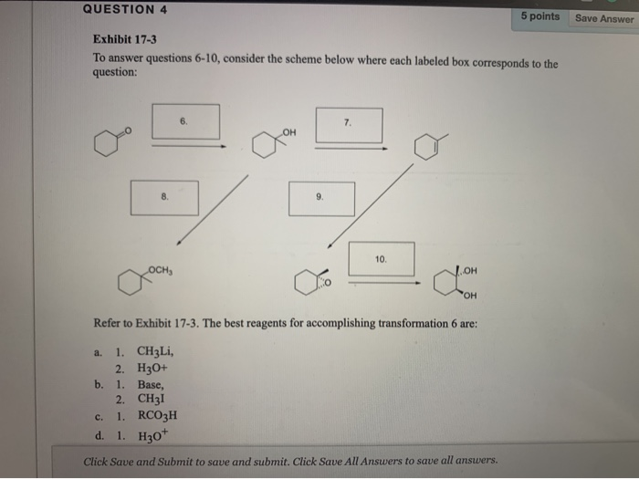 Solved QUESTION 4 5 points Save Answer Exhibit 17-3 To | Chegg.com