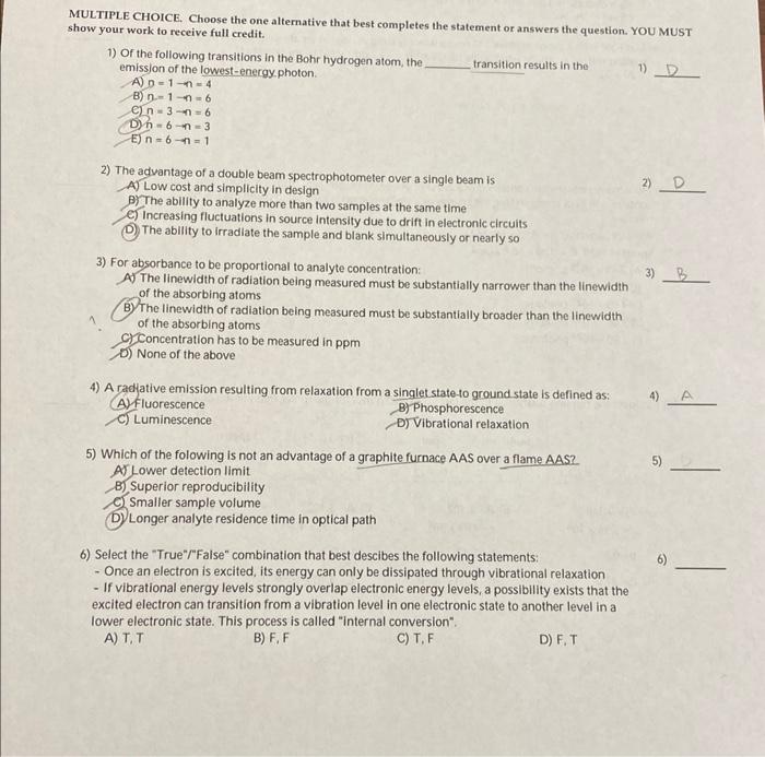 Solved Hello, Can You Please Check My Answers And Help Me | Chegg.com