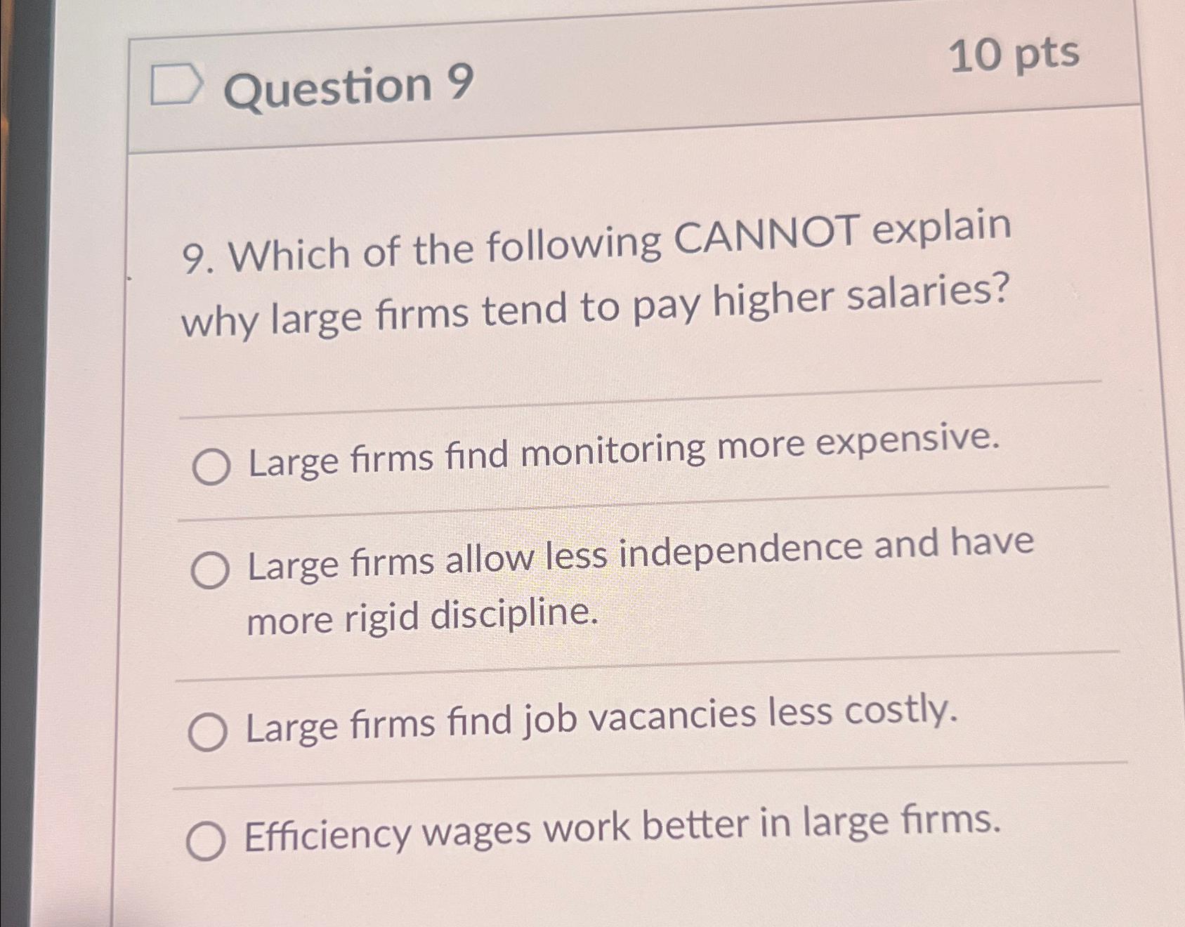 Solved Question 910 ﻿pts9. ﻿Which of the following CANNOT
