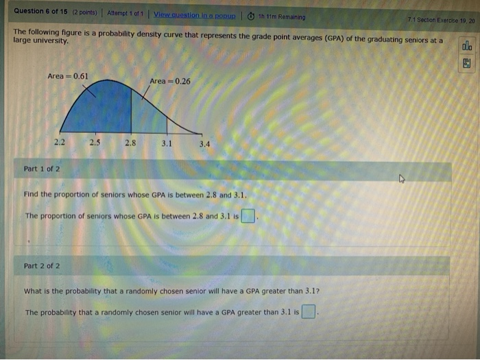 Solved Question 6 of 15 (2 points) Attempt 1 of 1 View | Chegg.com