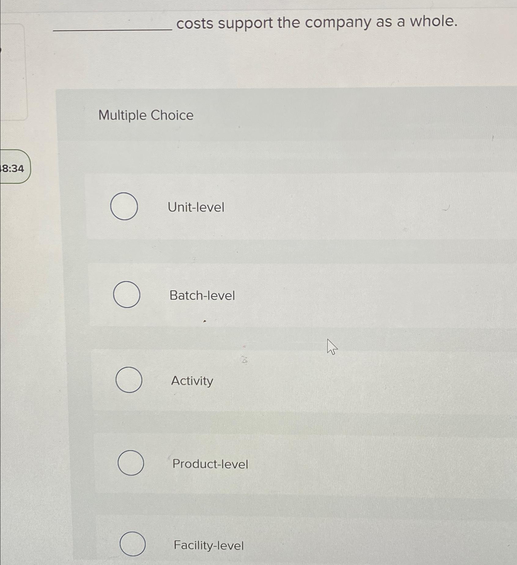 Solved costs support the company as a whole.Multiple | Chegg.com