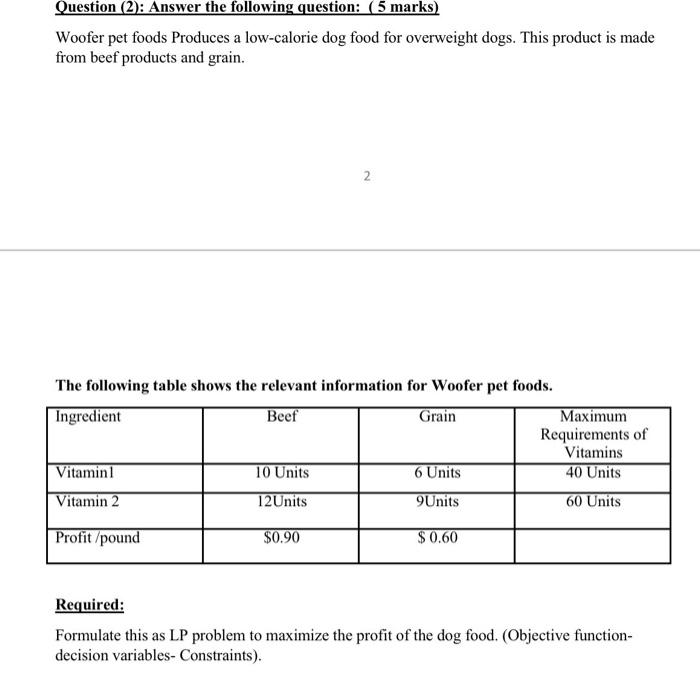 Solved Question (2) Answer the following question ( 5