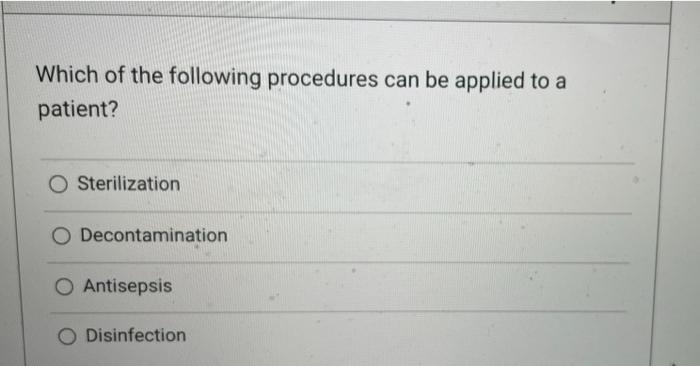 Solved Which of the following procedures can be applied to a | Chegg.com