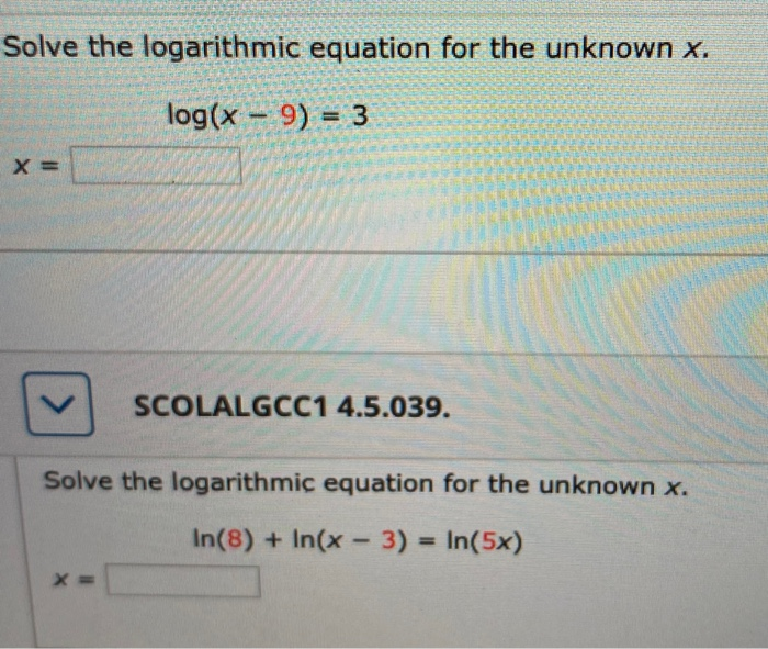 Log X 9 3