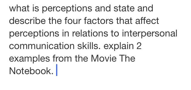 Solved What Is Perceptions And State And Describe The Four | Chegg.com