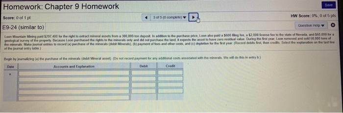 Solved Save Homework: Chapter 9 Homework Score: 0 of 1 pt 3 | Chegg.com