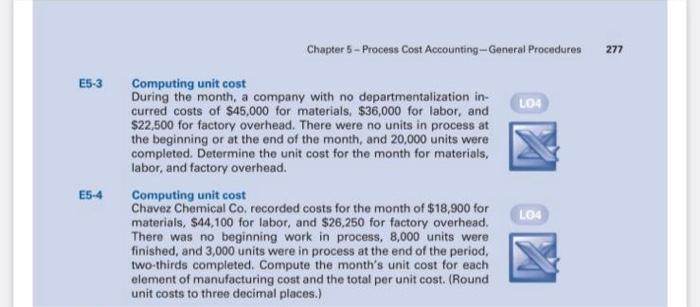 Solved Chapter 5 - Process Cost Accounting--General | Chegg.com