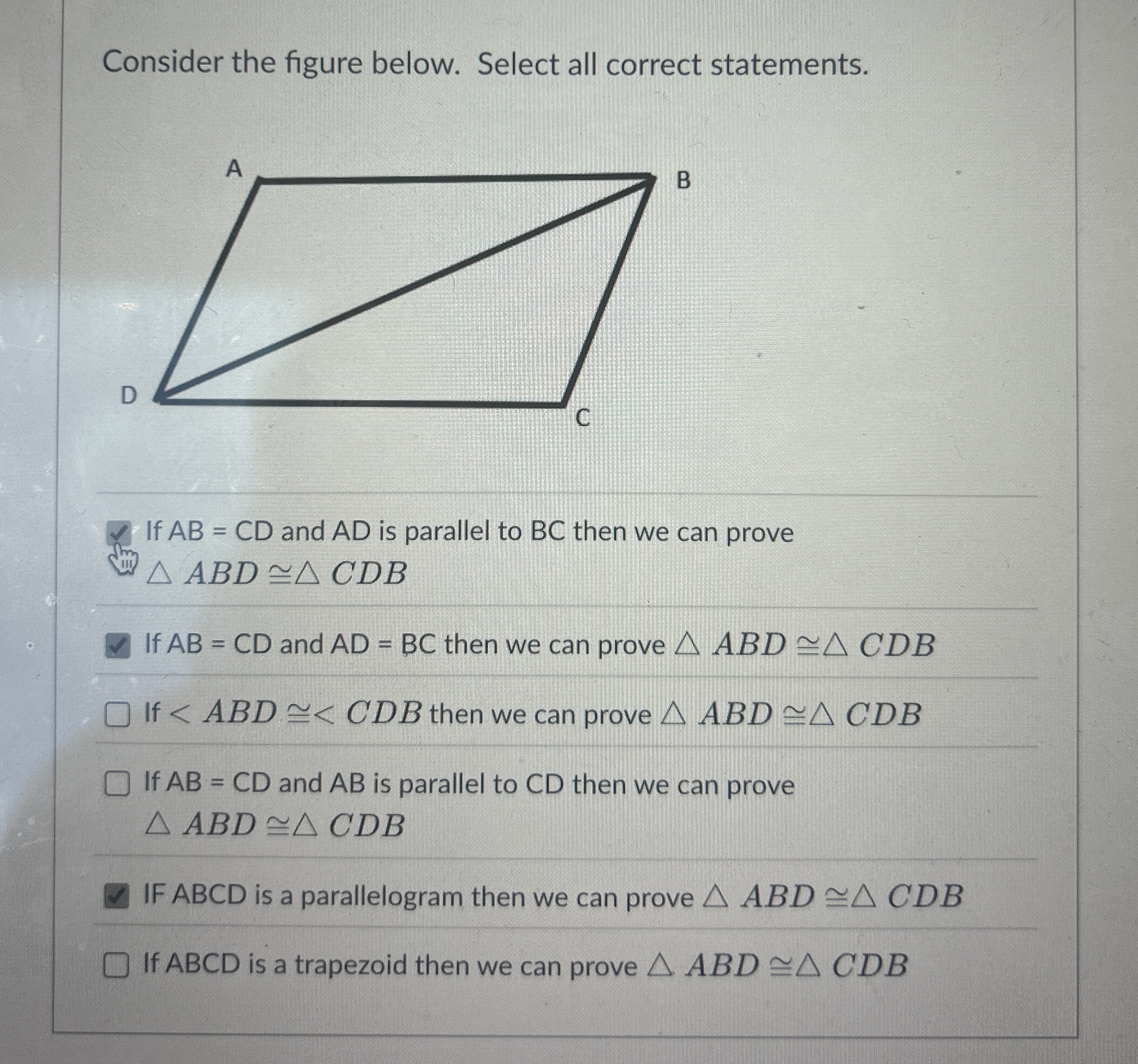 Solved Consider the figure below. Select all correct | Chegg.com
