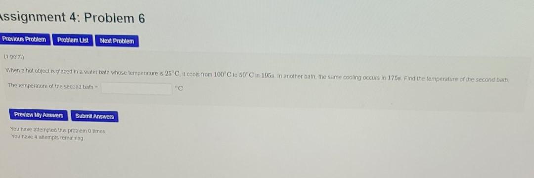 Solved Assignment 4: Problem 6 Previous Problem Problem List | Chegg.com