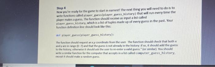 Solved python prorgram: create a python program of the game | Chegg.com