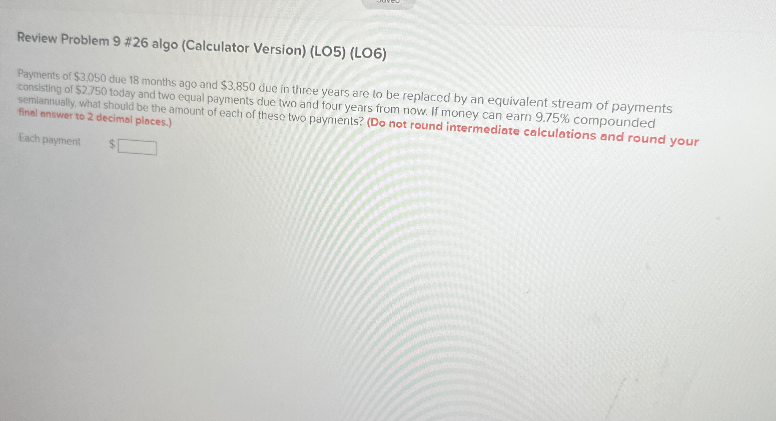 Solved Review Problem 9 ﻿#26 ﻿algo (Calculator | Chegg.com