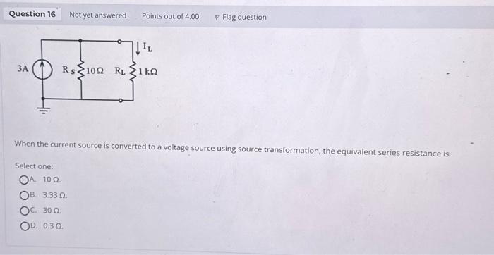 Solved When the current source is converted to a voltage | Chegg.com