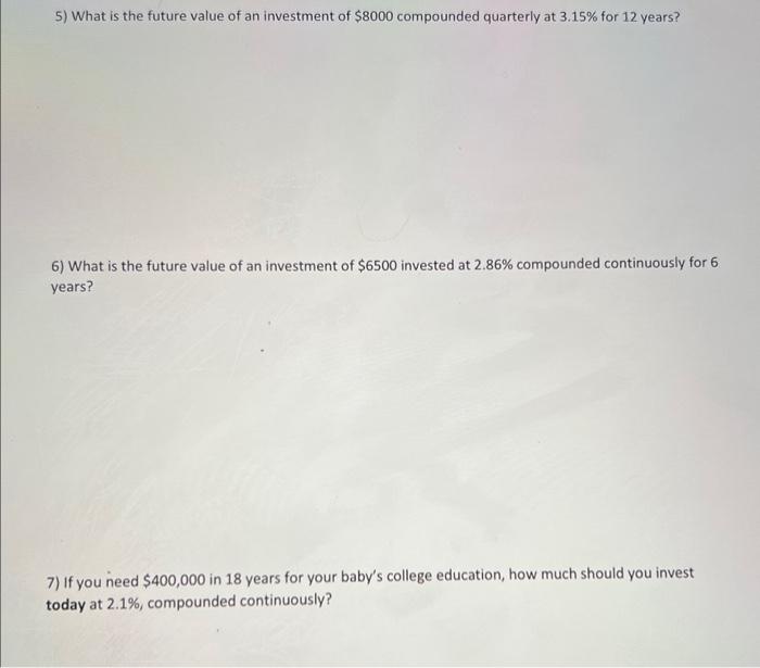 how to calculate future value of an investment compounded quarterly
