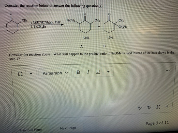Solved Consider the reaction below to answer the following | Chegg.com