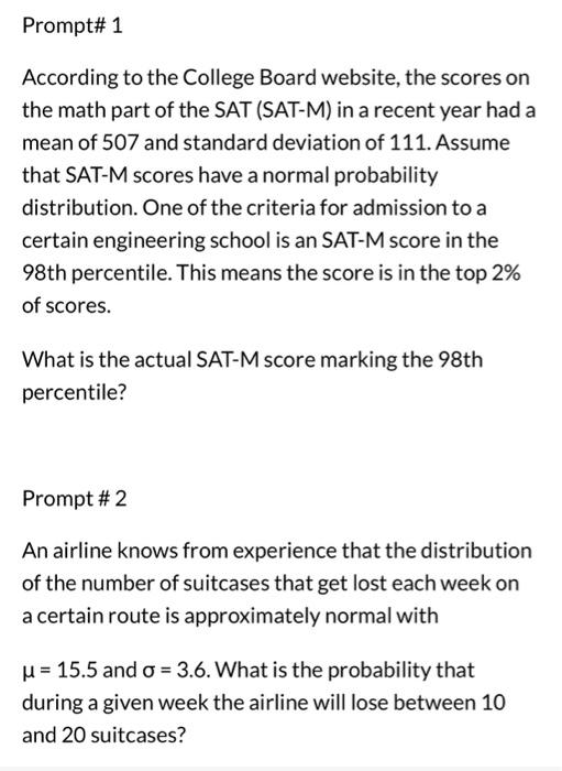 Solved Prompt#1 According to the College Board website, the | Chegg.com