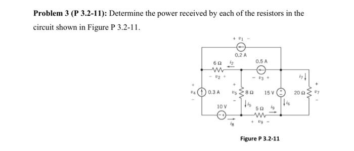 Solved Problem 3 (P 3.2-11): Determine the power received by | Chegg.com