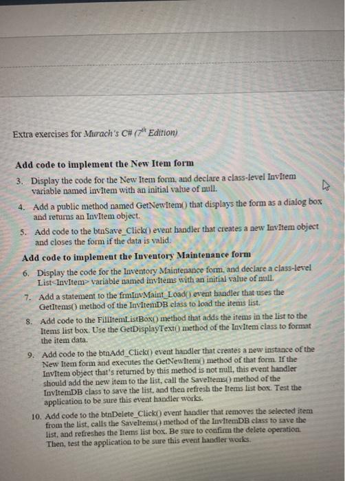 Extra 12-1 Create and use a class In this exercise, | Chegg.com