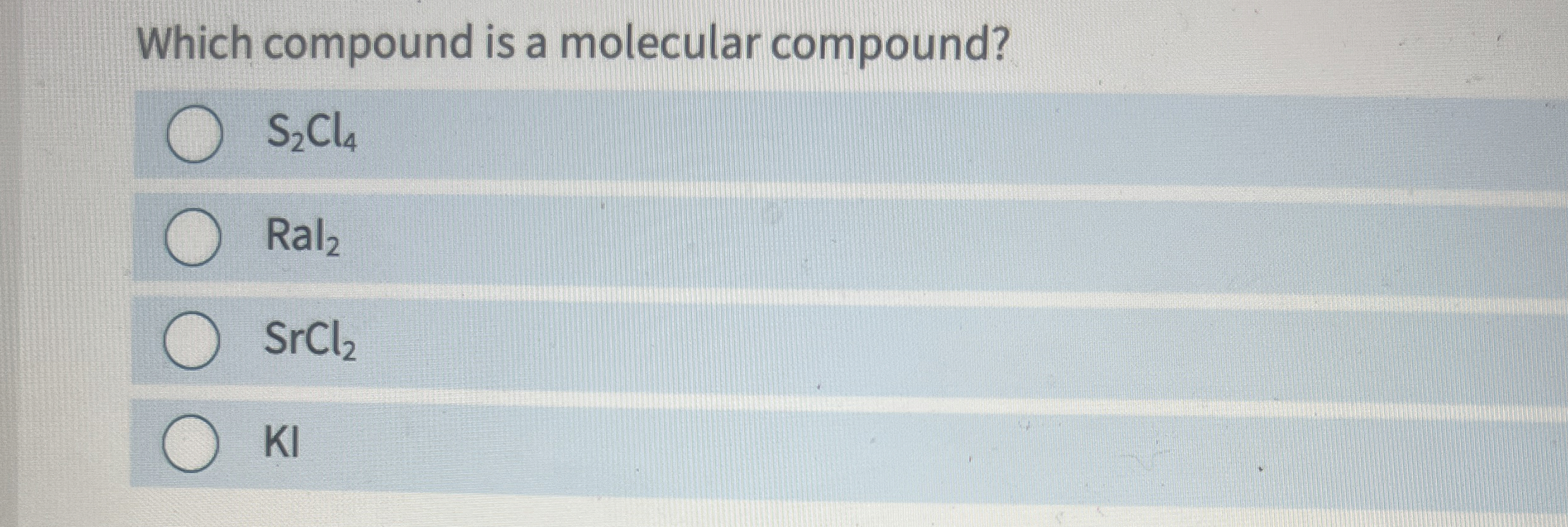 High Quality SOLUTION Which compound is a molecular | Chegg.com