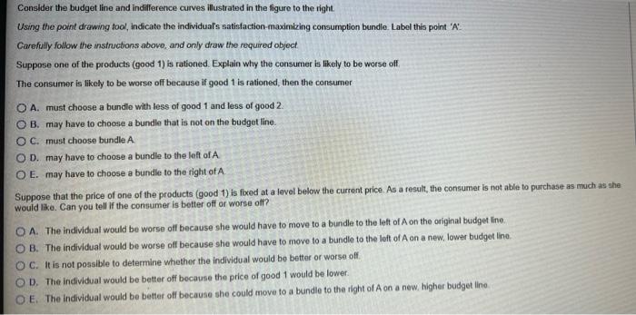 Solved Consider the budget line and indifference curves | Chegg.com
