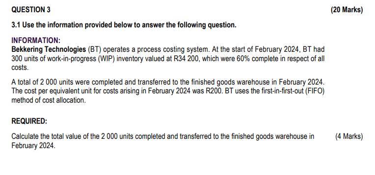 Solved QUESTION 33.1 ﻿Use the information provided below to | Chegg.com