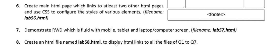 Solved 6. Create main html page which links to atleast two | Chegg.com